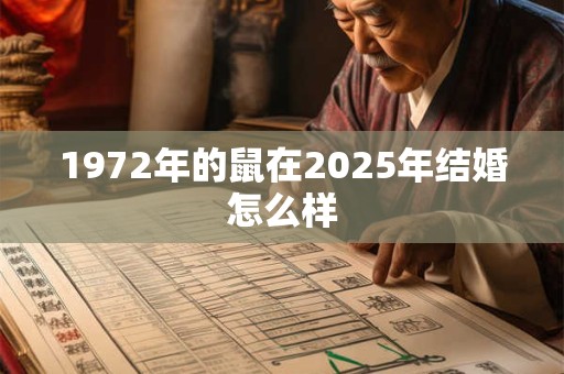 1972年的鼠在2025年结婚怎么样 1972年的鼠在2025年结婚怎么样