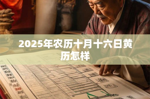 2025年农历十月十六日黄历怎样 2025年农历十月十六日黄历怎样