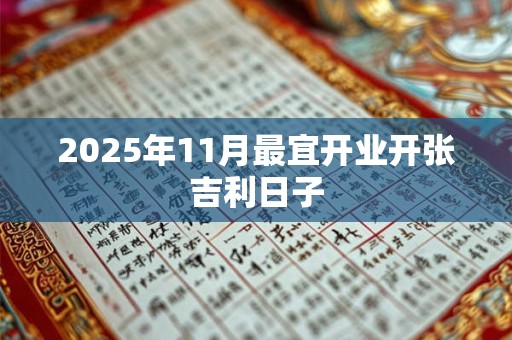 2026年11月最宜开业开张吉利日子