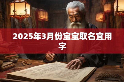 2025年3月份宝宝取名宜用字
