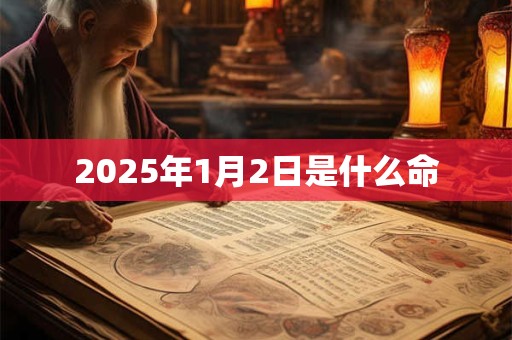 2025年1月2日是什么命 2025年1月2日是什么命