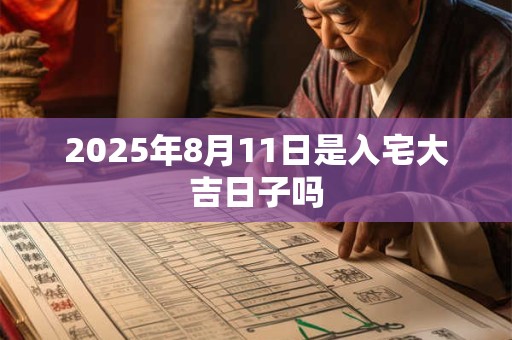 2025年8月11日是入宅大吉日子吗