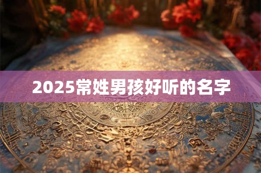 2025常姓男孩好听的名字