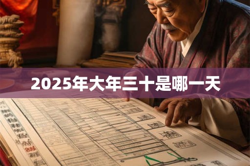 2025年大年三十是哪一天 2025年大年三十是哪一天