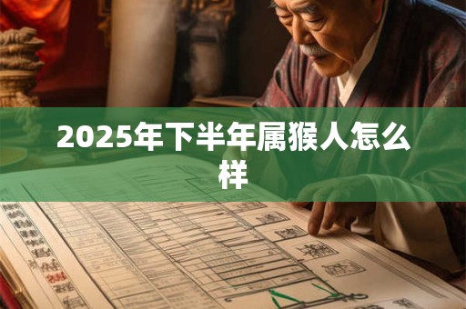 2025年下半年属猴人怎么样 2025年下半年属猴人怎么样