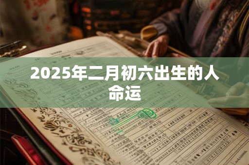 2025年二月初六出生的人命运 2025年二月初六出生的人命运