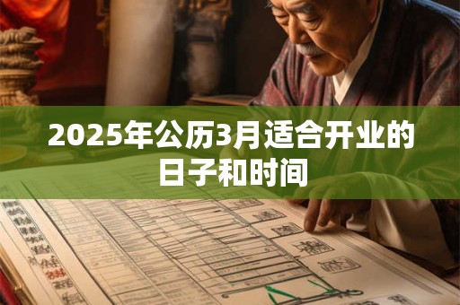 2025年公历3月适合开业的日子和时间 2025年公历3月适合开业的日子和时间