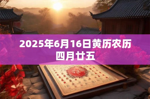 2025年6月16日黄历农历四月廿五