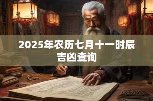 2025年农历七月十一时辰吉凶查询