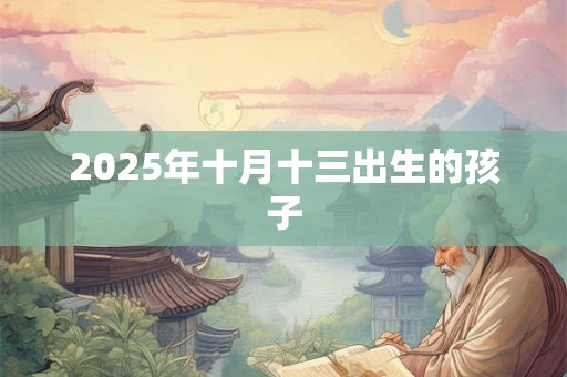 2025年十月十三出生的孩子