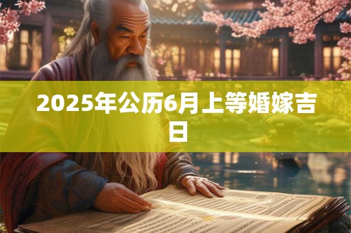 2025年公历6月上等婚嫁吉日 2025年公历6月上等婚嫁吉日