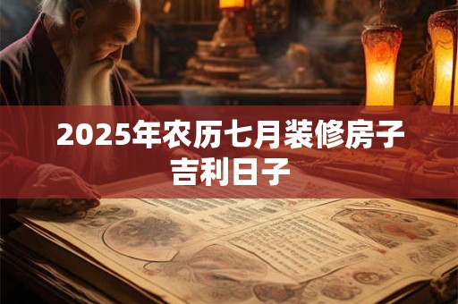 2025年农历七月装修房子吉利日子 2025年农历七月装修房子吉利日子