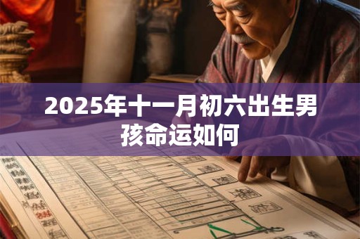 2025年十一月初六出生男孩命运如何 2025年十一月初六出生男孩命运如何