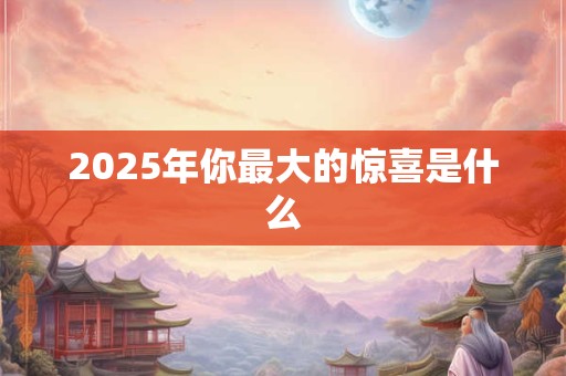 2025年你最大的惊喜是什么 2025年你最大的惊喜是什么