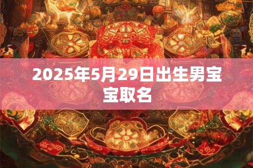 2025年5月29日出生男宝宝取名 2025年5月29日出生男宝宝取名