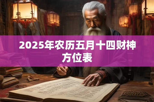 2025年农历五月十四财神方位表 2025年农历五月十四财神方位表