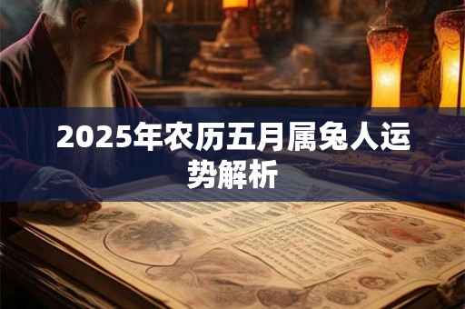 2025年农历五月属兔人运势解析 2025年农历五月属兔人运势解析