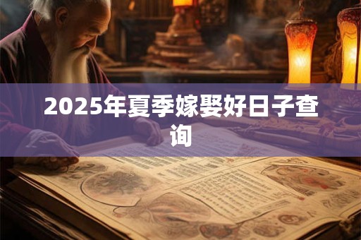 2025年夏季嫁娶好日子查询 2025年夏季嫁娶好日子查询