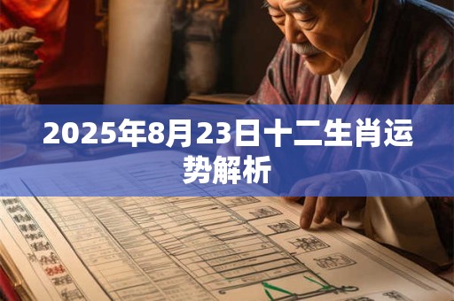 2025年8月23日十二生肖运势解析 2025年8月23日十二生肖运势解析