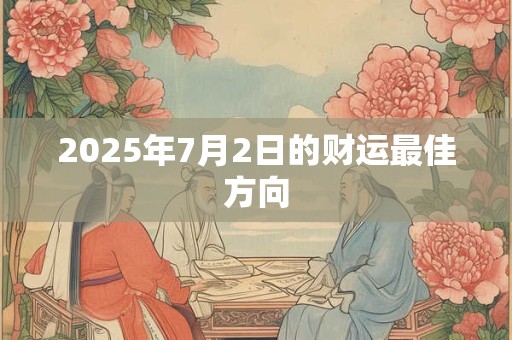 2025年7月2日的财运最佳方向 2025年7月2日的财运最佳方向