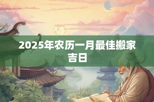 2025年农历一月最佳搬家吉日 2025年农历一月最佳搬家吉日