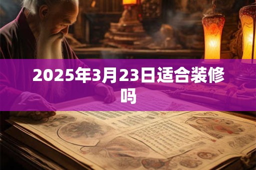 2025年3月23日适合装修吗 2025年3月23日适合装修吗