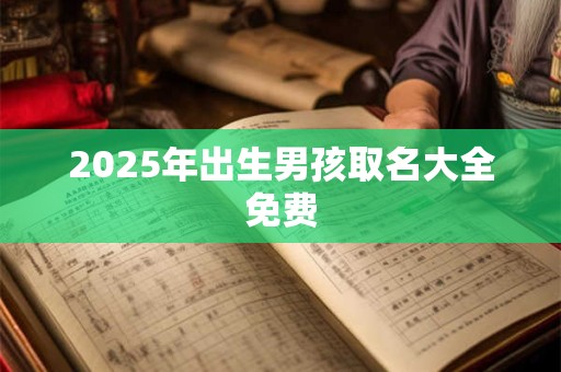 2025年出生男孩取名大全免费 2025年出生男孩取名大全免费