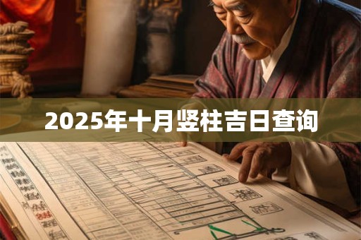 2025年十月竖柱吉日查询 2025年十月竖柱吉日查询