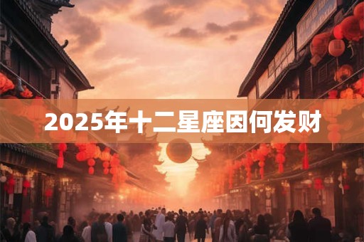2025年十二星座因何发财 2025年十二星座因何发财