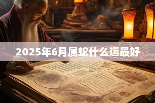 2025年6月属蛇什么运最好 2025年6月属蛇什么运最好