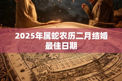 2025年属蛇农历二月结婚最佳日期 2025年属蛇农历二月结婚最佳日期