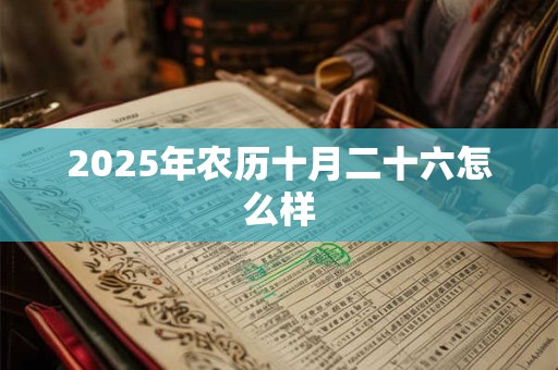 2025年农历十月二十六怎么样 2025年农历十月二十六怎么样