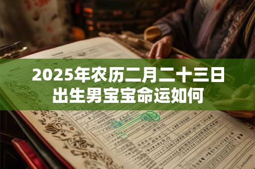 2025年农历二月二十三日出生男宝宝命运如何 2025年农历二月二十三日出生男宝宝命运如何