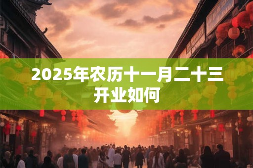 2025年农历十一月二十三开业如何