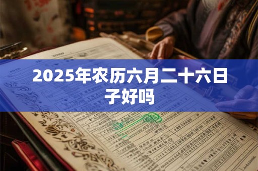 2025年农历六月二十六日子好吗 2025年农历六月二十六日子好吗