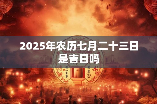 2025年农历七月二十三日是吉日吗 2025年农历七月二十三日是吉日吗