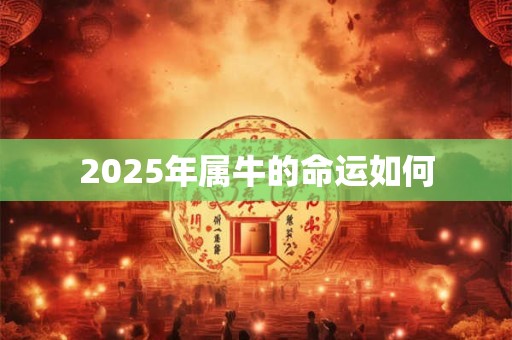 2025年属牛的命运如何 2025年属牛的命运如何