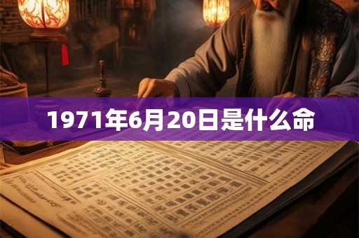 1971年6月20日是什么命 1971年6月20日是什么命