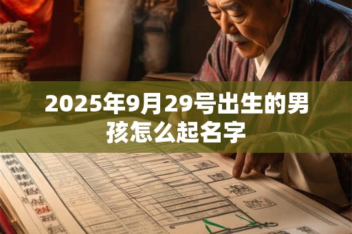 2025年9月29号出生的男孩怎么起名字 2025年9月29号出生的男孩怎么起名字