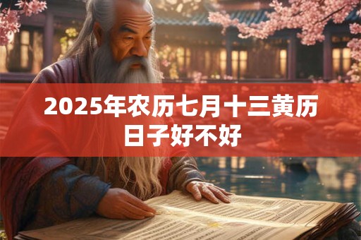 2025年农历七月十三黄历日子好不好 2025年农历七月十三黄历日子好不好