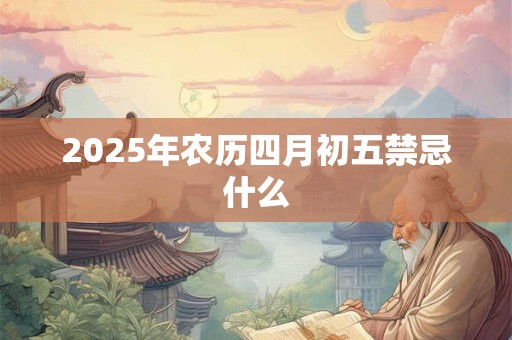 2025年农历四月初五禁忌什么 2025年农历四月初五禁忌什么