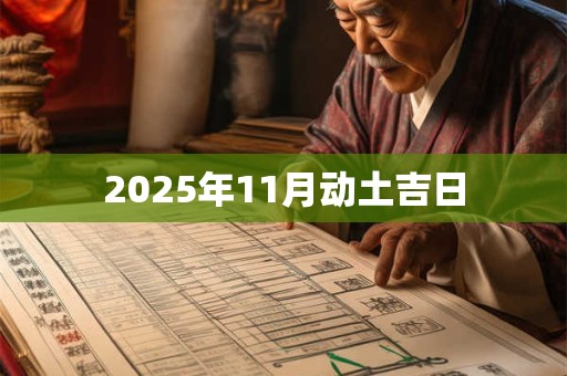 2025年11月动土吉日 2025年11月动土吉日