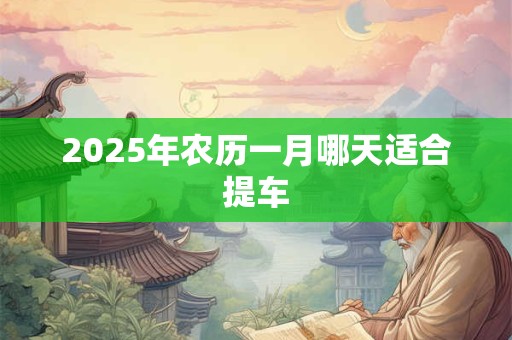 2025年农历一月哪天适合提车 2025年农历一月哪天适合提车
