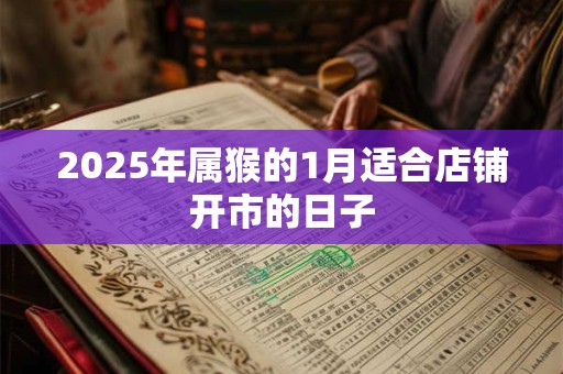 2025年属猴的1月适合店铺开市的日子 2025年属猴的1月适合店铺开市的日子