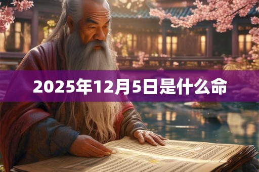 2025年12月5日是什么命 2025年12月5日是什么命