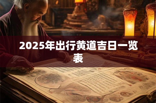 2025年出行黄道吉日一览表 2025年出行黄道吉日一览表