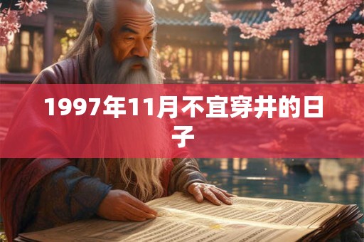 1997年11月不宜穿井的日子