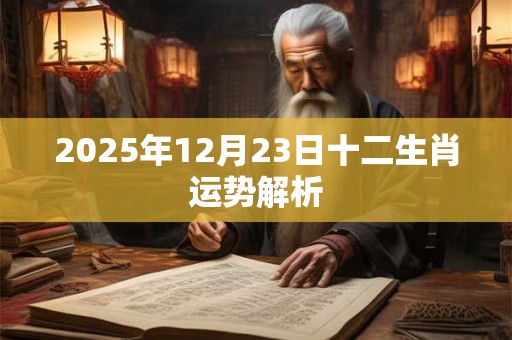 2025年12月23日十二生肖运势解析 2025年12月23日十二生肖运势解析