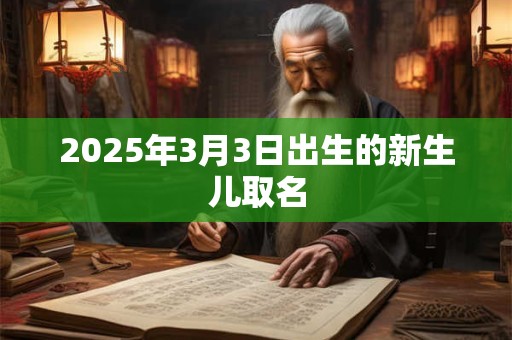 2025年3月3日出生的新生儿取名 2025年3月3日出生的新生儿取名