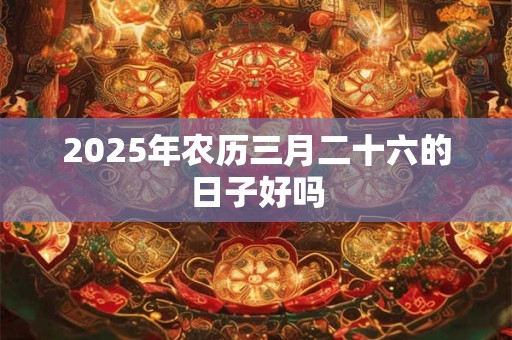 2025年农历三月二十六的日子好吗